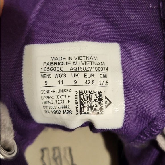 Golf Le Fleur x Converse Chuck Taylor: Purple Quilted Velvet Sneakers - Picture 5 of 6